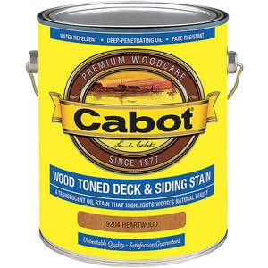CABOT 140.0019204.007 Exterior Stain Heartwood Toned Flat 1gal | AC7WKA 38Y044