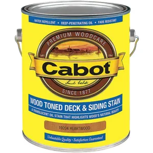 CABOT 140.0019204.007 Exterior Stain Heartwood Toned Flat 1gal | AC7WKA 38Y044