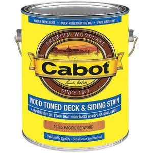 CABOT 140.0019205.007 Stain Pacific Redwood Toned Flat 1 Gallon | AC7WJZ 38Y043