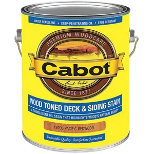 CABOT 140.0019205.007 Stain Pacific Redwood Toned Flat 1 Gallon | AC7WJZ 38Y043