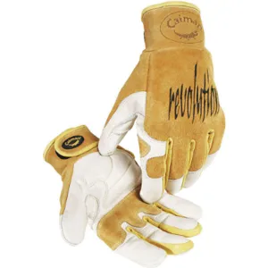 CAIMAN 1828-4 Glove Welding 9 Inch Length Tan And Gold M Pr | AB7HAF 23J993