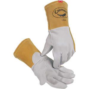 CAIMAN 1864-4 Glove Welding 13 Inch Length Gray And Gold M Pr | AB7HAL 23J998