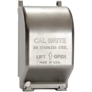 CALBRITE S60000FVCD While In Use Cover, 3.2 Inch Width, 5.5 Inch Depth, 316 Stainless Steel | AH7RRT 38AY04