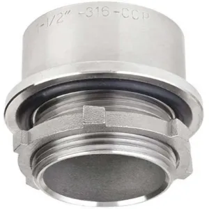 CALBRITE S60500LT00 Hub Threaded 1/2 Inch 1-5/8 Inch Length 316 Stainless Steel | AH6XPJ 36LJ43