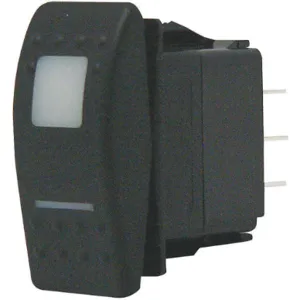 CARLING TECHNOLOGIES V1D1B60B-ARC00-000 Lighted Rocker Switch, SPST, 3 Connections | AA2BJQ 10C587