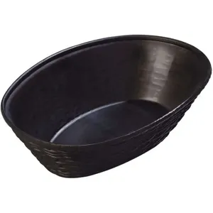 CARLISLE FOODSERVICE PRODUCTS 650403 Oval Basket Ppv Black - Pack Of 12 | AA4VEG 13F324