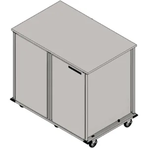 DINEX DXTQ2T2DPT24 Food Tray Cart 2 Doors Pass-Thru 24 Trays | AH9QJZ 40XC10