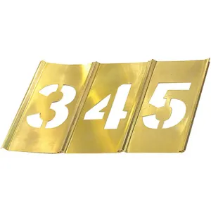 CH HANSON 10016 Stencil Number Set, 6 Inch Size, Brass | AC9XXB 3LGT9