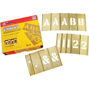 CH HANSON 10148 Letters And Number Stencil Set, 92 Pieces, 1 Inch Size | AC6VNG 36K456