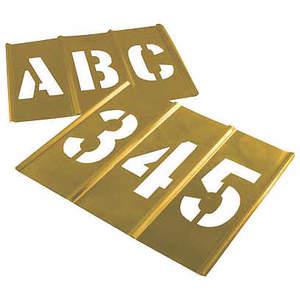 CH HANSON 10156 Letters And Number Stencil Set, 92 Pieces, 6 Inch Size, Brass | AC9XWP 3LGR7