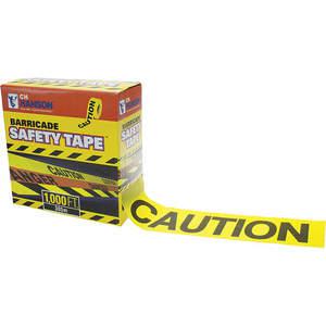 CH HANSON 14090 Barricade Tape, Caution, Yellow, 1000 Feet, 3 Mil | AB6MGQ 21YH35