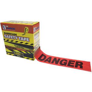 CH HANSON 15142 Barricade Tape Danger Red 1000 Feet Polyethylene | AB6MGR 21YH37
