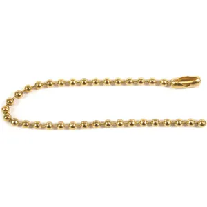 CH HANSON 42097 Beaded Chain Brass, 4-1/2 Inch Size, 25 Pk | AF3QWA 8C899