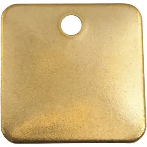 CH HANSON 42452 Blank Tag, Square, 1-1/2 x 1-1/2 Inch Size, Brass, 25 Pk | AF4FAN 8UM94