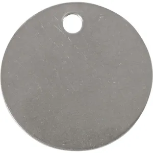 CH HANSON 42858 Blank Tag, 1-1/2 x 1-1/2 Inch Size, Silver, Stainless Steel, 25 Pk | AF6CZD 9X317