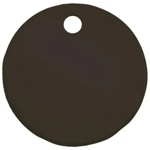 CH HANSON 43005 Blank Tag, Round, Black, 1 Inch Dia., 5 Pk | AF6XCP 20LR58