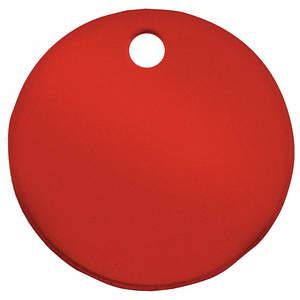 CH HANSON 43008 Blanko-Tag, rund, rot, 1 Zoll Durchmesser, 5 Stück | AF6XCT 20LR61
