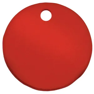 CH HANSON 43008 Blank Tag, Round, Red, 1 Inch Dia., 5 Pk | AF6XCT 20LR61