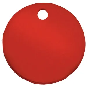 CH HANSON 43018 Blank Tag, Round, Red, 3 Inch Dia., 5 Pk | AF6XDD 20LR71