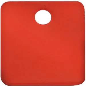 CH HANSON 43033 Blank Tag, Square, Red, 2 Inch Size, 5 Pk | AF6XDV 20LR86