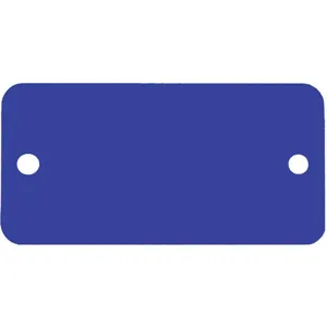 CH HANSON 43051 Blank Tag, Rectangle, Blue, Round Corner, 3/4 x 1-3/4 Inch Size, 5 Pk | AF6XEP 20LT05