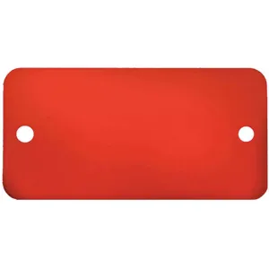 CH HANSON 43038 Blank Tag, Rectangle, Red, Round Corner, 1 x 2 Inch Size, 5 Pk | AF6XEA 20LR91