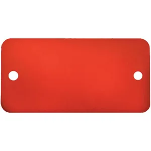 CH HANSON 43043 Blank Tag, Rectangle, Red, Round Corner, 1-1/2 x 3 Inch Size, 5 Pk | AF6XEF 20LR96