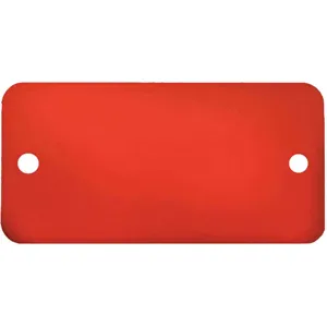 CH HANSON 43048 Blank Tag, Rectangle, Red, Round Corner, 2 x 4 Inch Size, 5 Pk | AF6XEL 20LT02