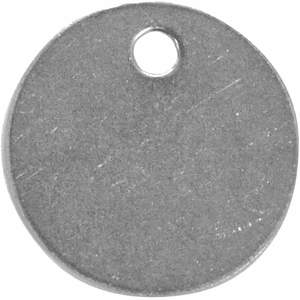 CH HANSON 43125 Blanko-Tag, rund, Edelstahl, 1-1/2 Zoll Durchmesser, 25 Stück | AF6XHA 20LT74