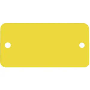 CH HANSON 43100 Blank Tag, Rectangle, Yellow, Round Corner, 3/4 x 1-3/4 Inch Size, 5 Pk | AF6XFY 20LT49