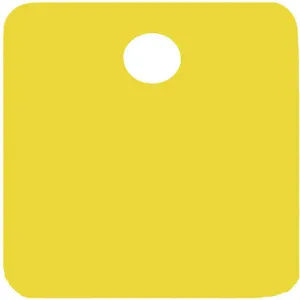 CH HANSON 43089 Blank Tag, Square, Yellow, 1-1/4 Inch Size, 5 Pk | AF6WUZ 20LT39