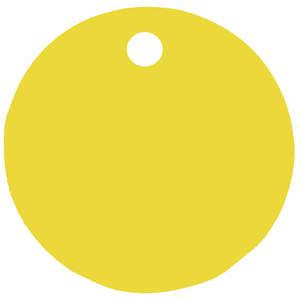 CH HANSON 43081 Blanko-Tag, rund, gelb, 1 Zoll Durchmesser, 5 Stück | AF6WUQ 20LT31