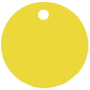 CH HANSON 43077 Blank Tag, Round, Yellow, 1-1/2 Inch Dia., 5 Pk | AF6XFM 20LT27