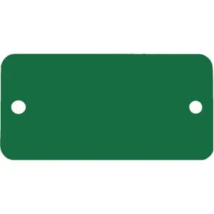 CH HANSON 43094 Blank Tag, Rectangle, Green, Round Corner, 1 x 2 Inch Size, 5 Pk | AF6XFT 20LT44