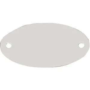 CH HANSON 43120 Blank Tag, Oval, Stainless Steel, 1 x 1-7/8 Inch Size, 10 Pk | AF6XGV 20LT69