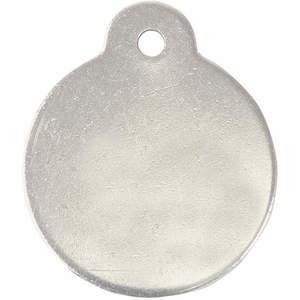 CH HANSON 43128 Blank Tag, Round, With Ear, Stainless Steel, 1-1/4 Inch Dia., 10 Pk | AF6XHD 20LT77