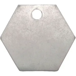 CH HANSON 43195 Blank Tag, Hexagon, Steel, 10 Pk | AF6XJA 20LT97