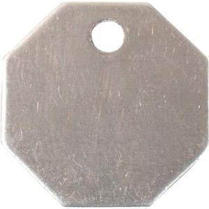 CH HANSON 43133 Blank Tag, Octagon, Stainless Steel, 1-1/8 Inch Size, 25 Pk | AF6XHJ 20LT82