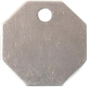 CH HANSON 43196 Blank Tag, Octagon, Steel, 10 Pk | AF6XJB 20LT98