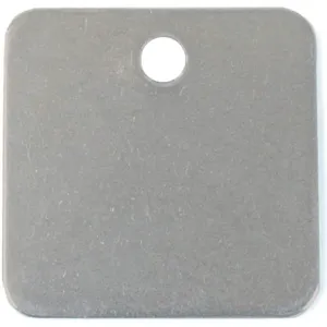 CH HANSON 43135 Blank Tag, Square, Stainless Steel, 1-1/4 Inch Size, 25 Pk | AF6XHL 20LT84