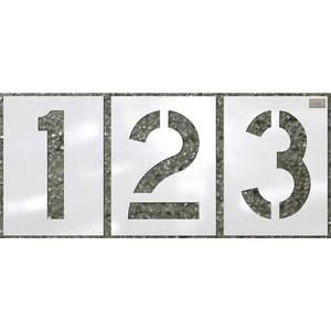CH HANSON 70351 Stencil Curb Number Kit, 12 Pieces, 3 x 2 Inch Character Size | AC6TBB 36A541