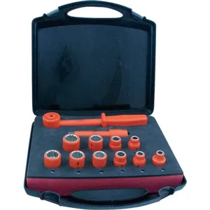 CH HANSON USC03100 Insulated Socket Set, 12 Pieces, 1/2 Inch Size | AF6HKD 19MV24