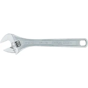 CHANNELLOCK 812W Adjustable Wrench 12 Inch Chrome Plain | AC6ADM 32H933