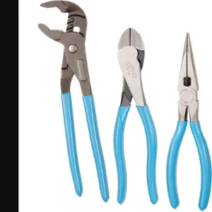 CHANNELLOCK GLS-23 Plier Set Steel Blue 3 Pcs | AA2KKT 10N539