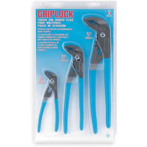 CHANNELLOCK GLS-3 Tongue and Groove Plier Set 3 PC | AB4JWU 1YHL9