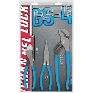 CHANNELLOCK GS-4 Plier Set Dipped 3 Pcs. | AH8CWZ 38GU18