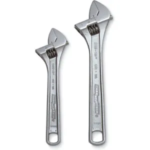 CHANNELLOCK WS-2 Adjustable Wrench Set Chrome 2 Piece | AC9UYU 3KGZ7