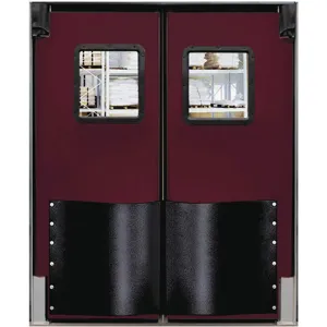 CHASE DOORS 8496RDBUR Swinging Door 8 x 7 Feet Burgundy | AC8BWK 39K254