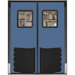 CHASE DOORS 6096RD25CBL Swinging Door 8 x 5 Feet Cadet Blue | AC8CEN 39K443