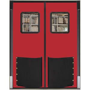 CHASE DOORS 7284RD25RED Swinging Door 7 x 6 Feet Red Polyethylene | AC8CGD 39K480